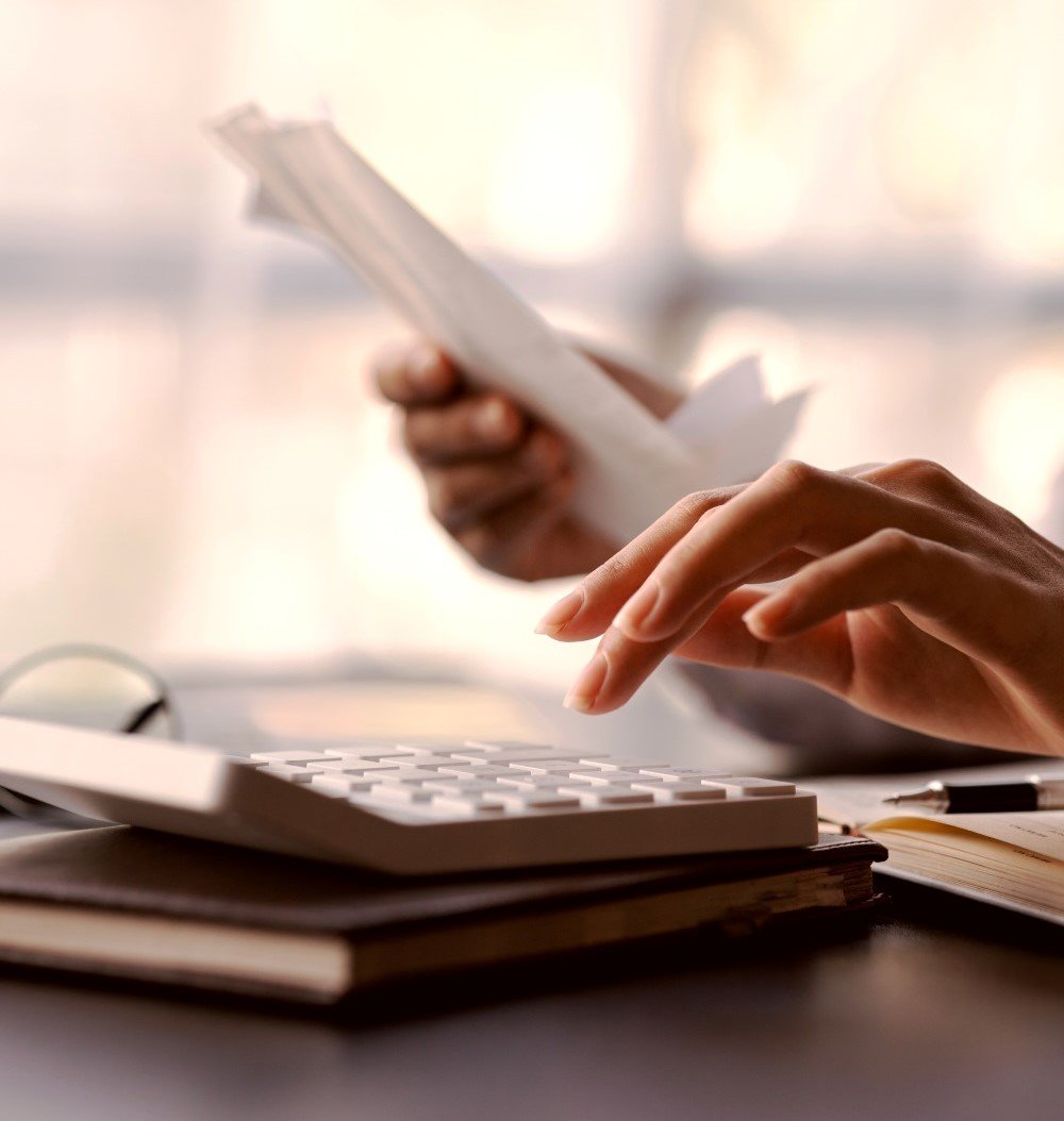 Taschenrechner in Verwendung 