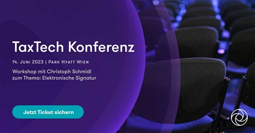 TaxTech Konferenz Werbung