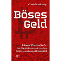 Rotes Buchcover "Böses Geld" von Cornelius Granit