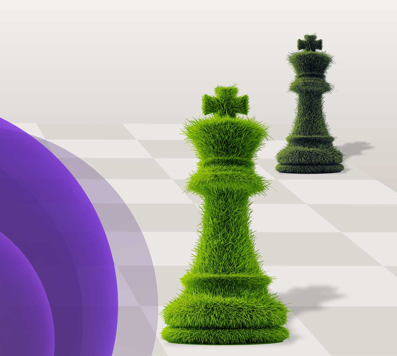 Schachfiguren auf Schachbrett