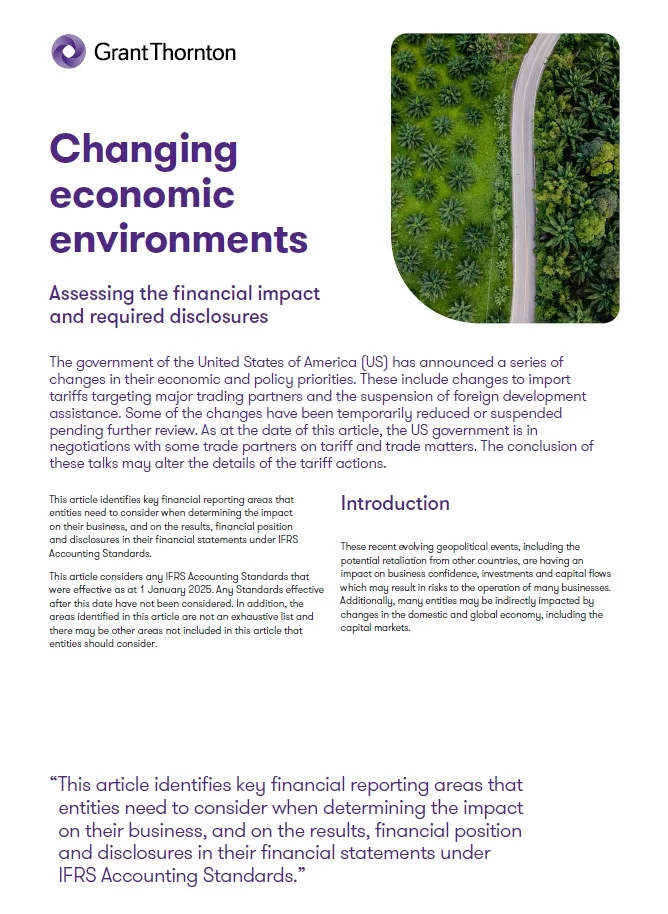 Veränderte wirtschaftliche Rahmenbedingungen